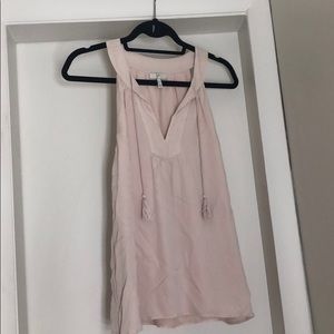 Joie light pink silk sleeveless blouse small